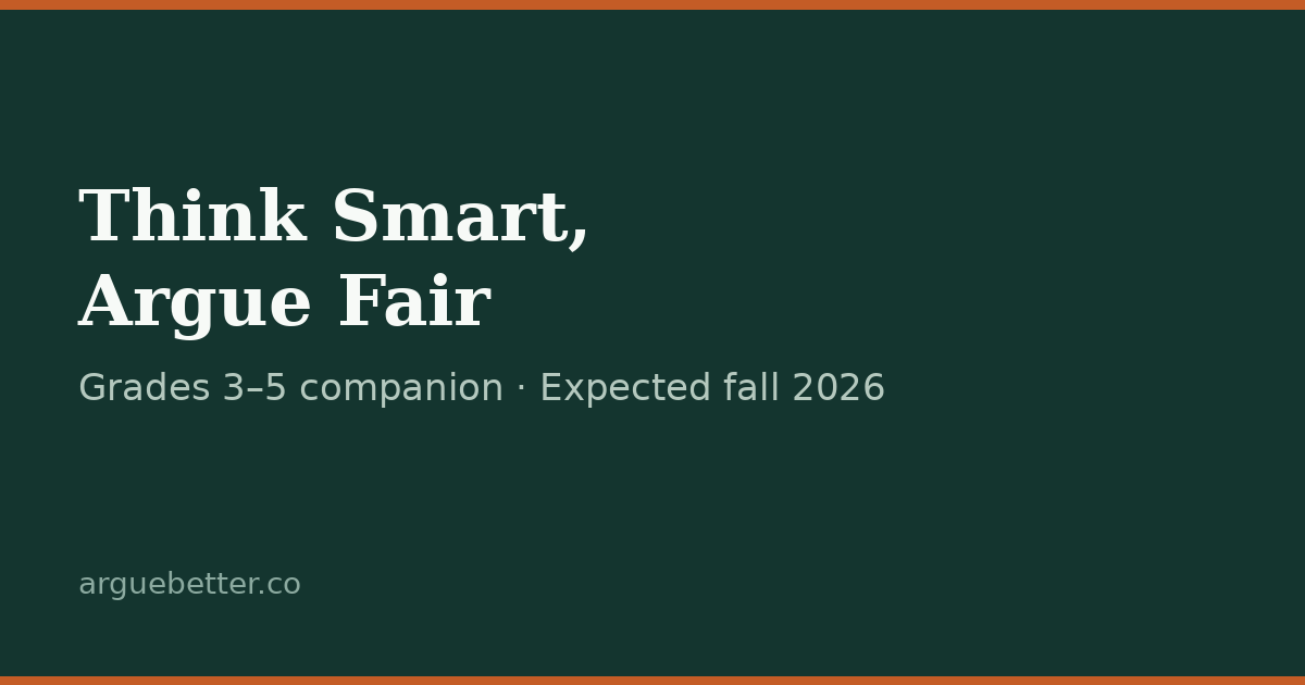 Cover: Think Smart, Argue Fair